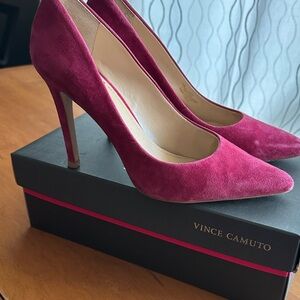 Vince Camuto Magenta Suede Heels